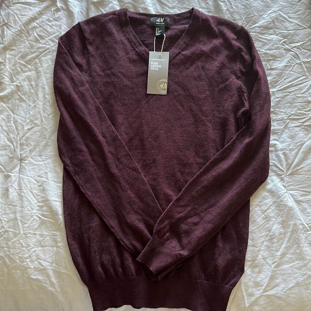 H&M Merino wool plum sweater